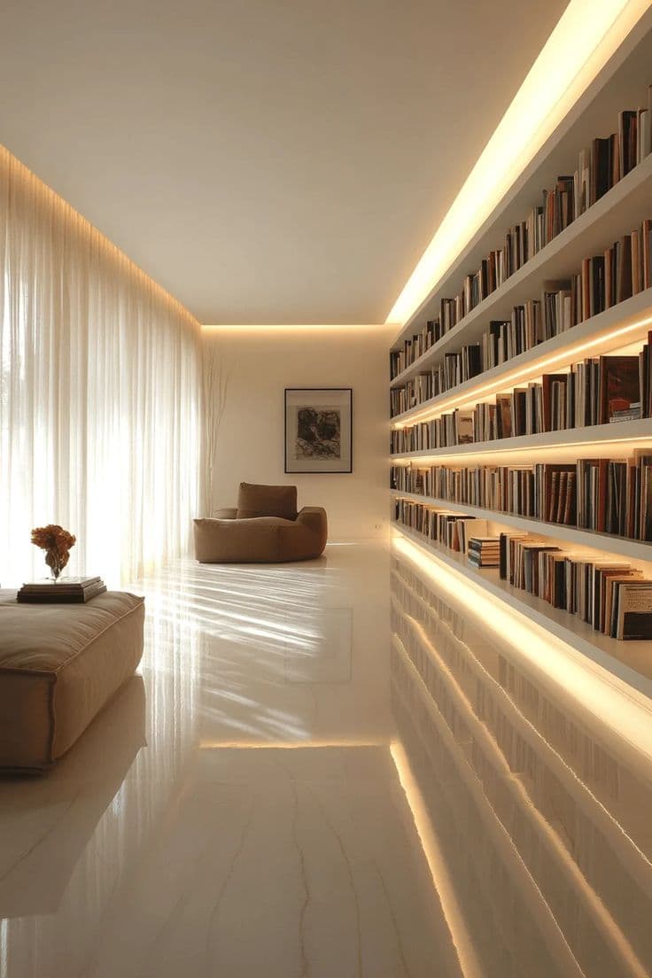 Modern ambient study light installation by Cogni